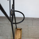Vintage iron coat rack with mirror