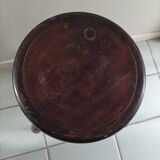 Tabouret pieds métal assise bois patiné