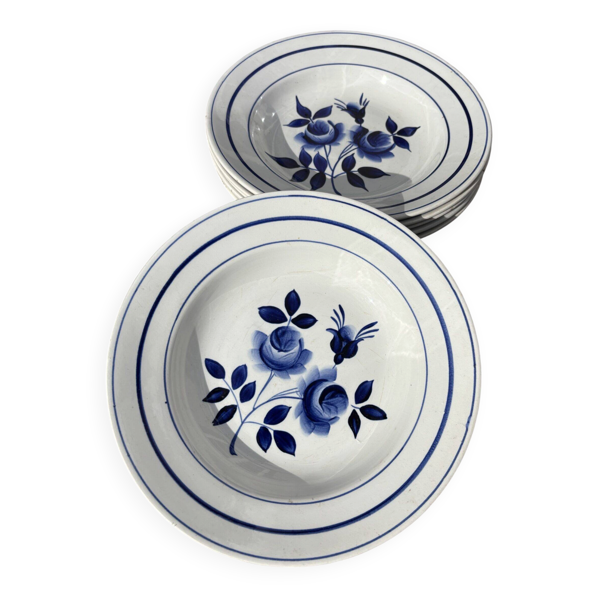 Set of 6 Moulins des Loups plates
