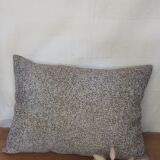 Rectangular cushion mottled taupe