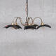 English mercury glass reflective mirrored antique chandelier