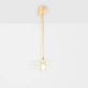 Ceiling light by Roberto Volonterio and Cesare Benedetti, brass and glass, 1980.