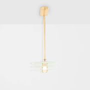 Ceiling light by Roberto Volonterio and Cesare Benedetti, brass and glass, 1980.