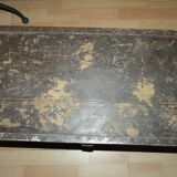 Beautiful cabinetmaker's trunk in wood and metal from the 1900s. With 3 storage compartments