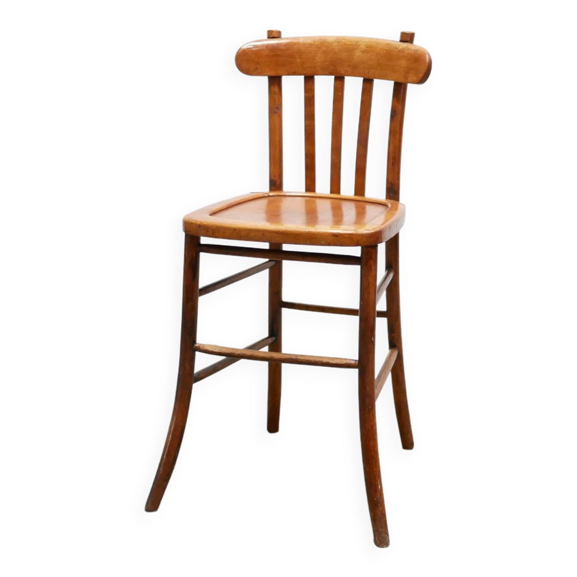 Chaise de bar vintage en bois par les éditions Luterma