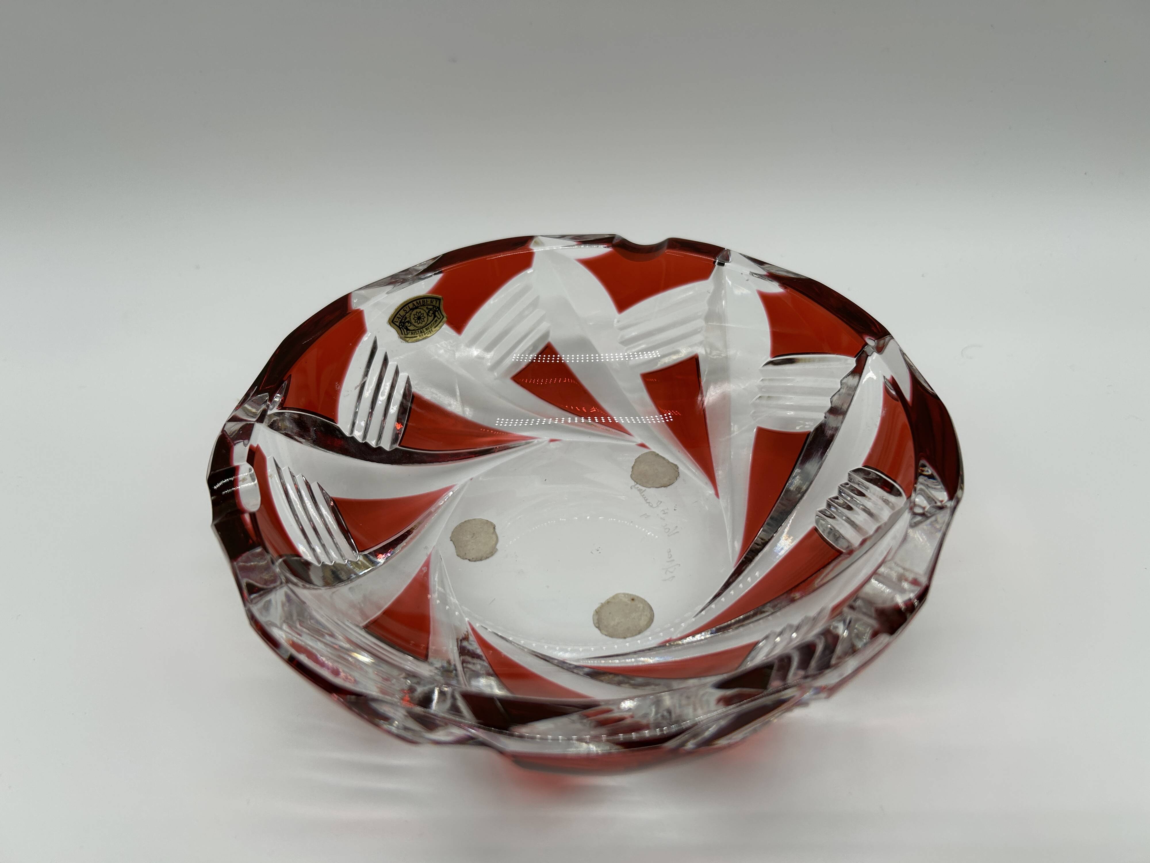AURORE ashtray in Val Saint-Lambert crystal