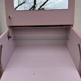 Coiffeuse chiffonnier vintage vieux rose