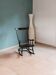 Rocking Chair Black Wood Vintage 1960 — Scandinavian Style