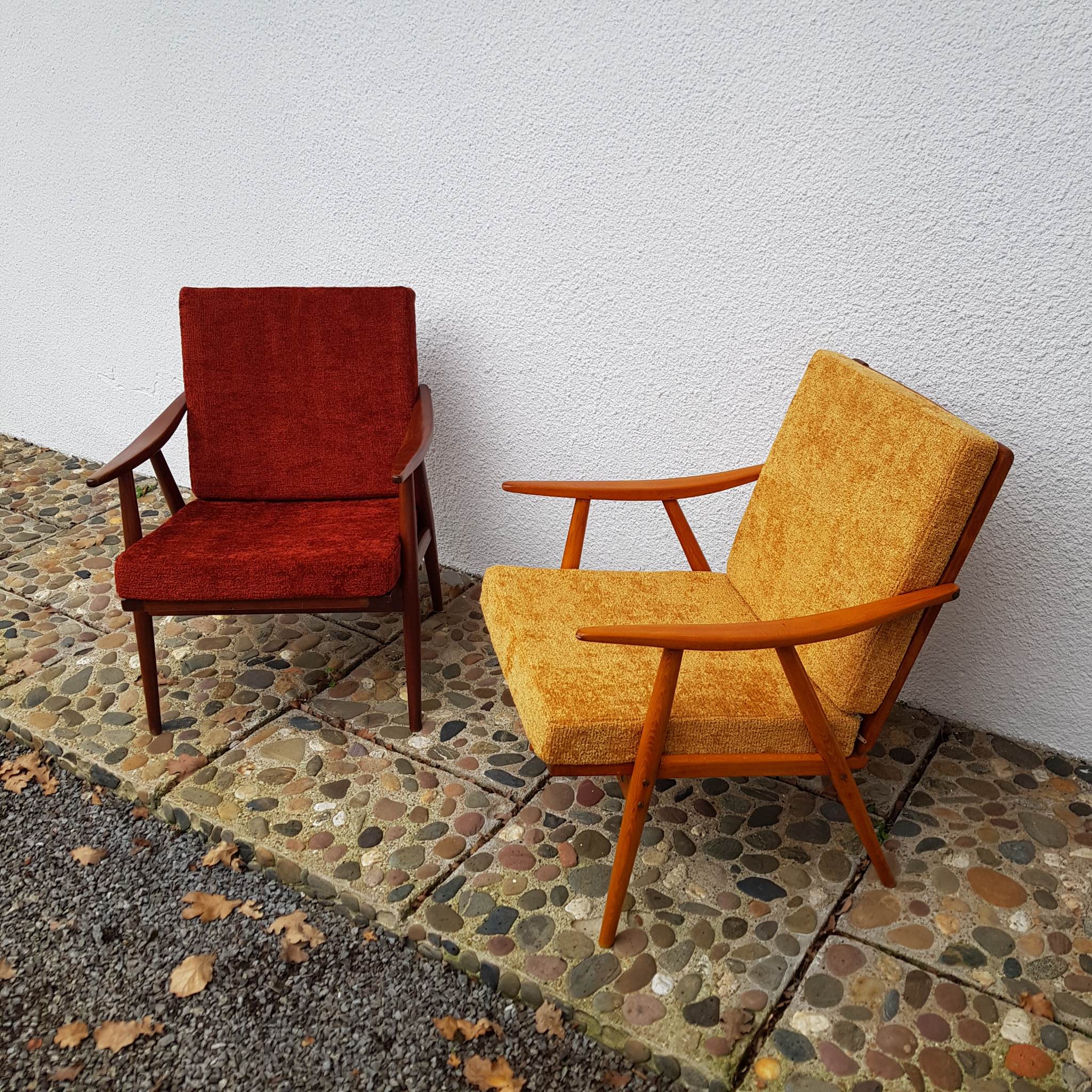 Thonet boomrang armchairs