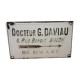 Plate of doctor