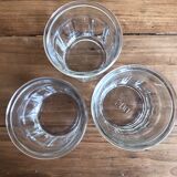 Set of 3 old jam glass jars