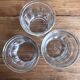 Set of 3 old jam glass jars