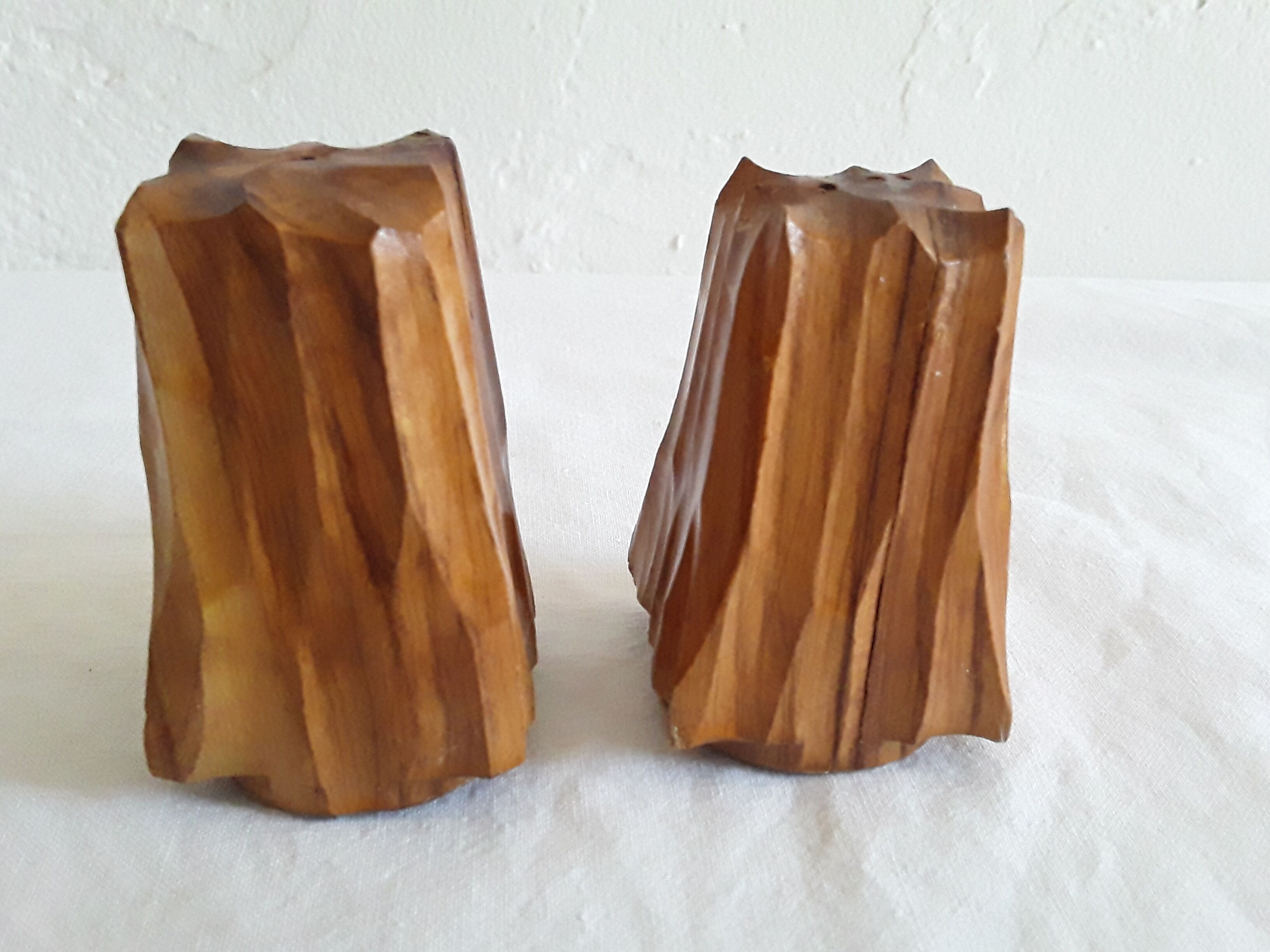 Vintage wooden salt and pepper shaker