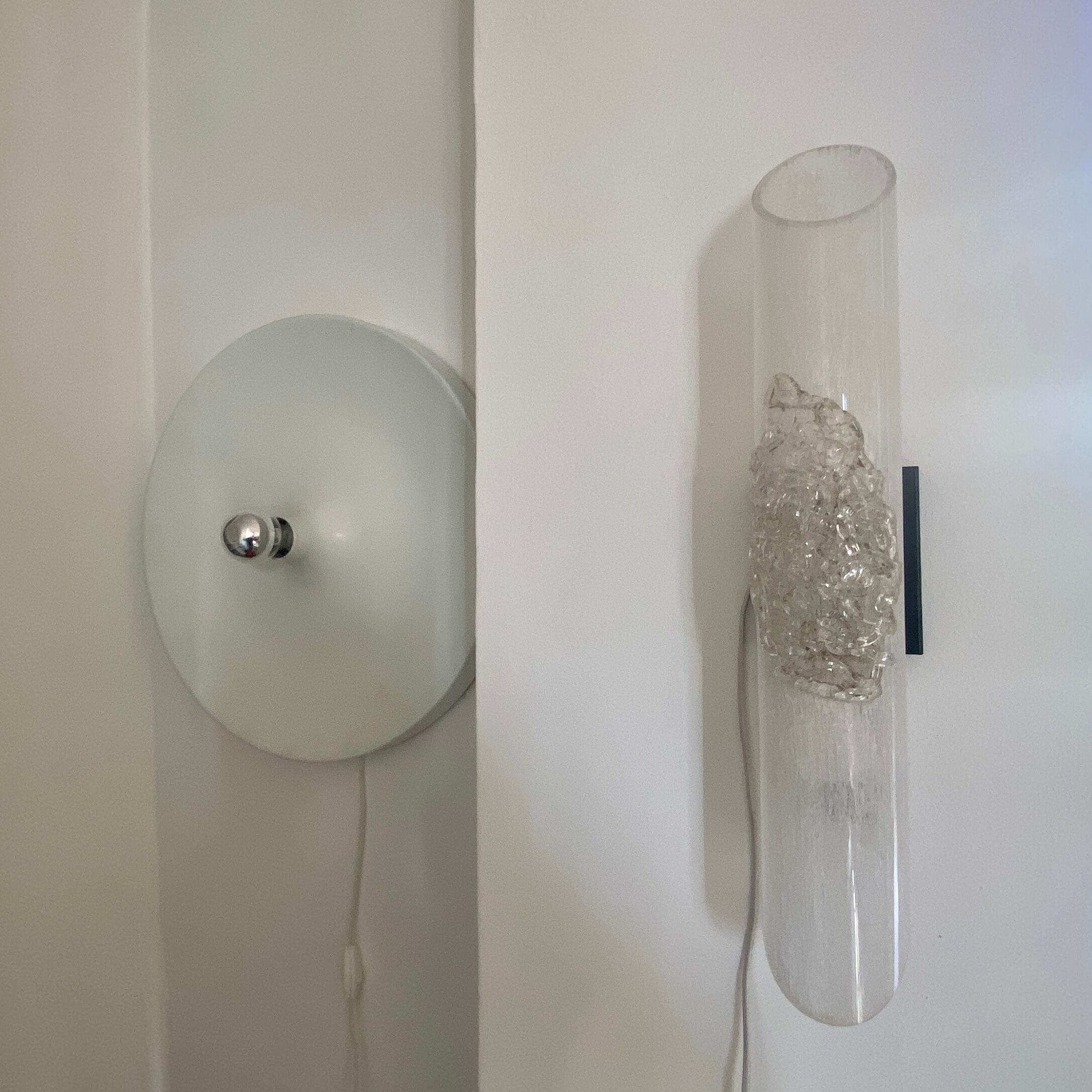 Cylindrical wall lamp from Murano 1960