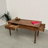 Pine farmhouse work table, from the 50s completely restored