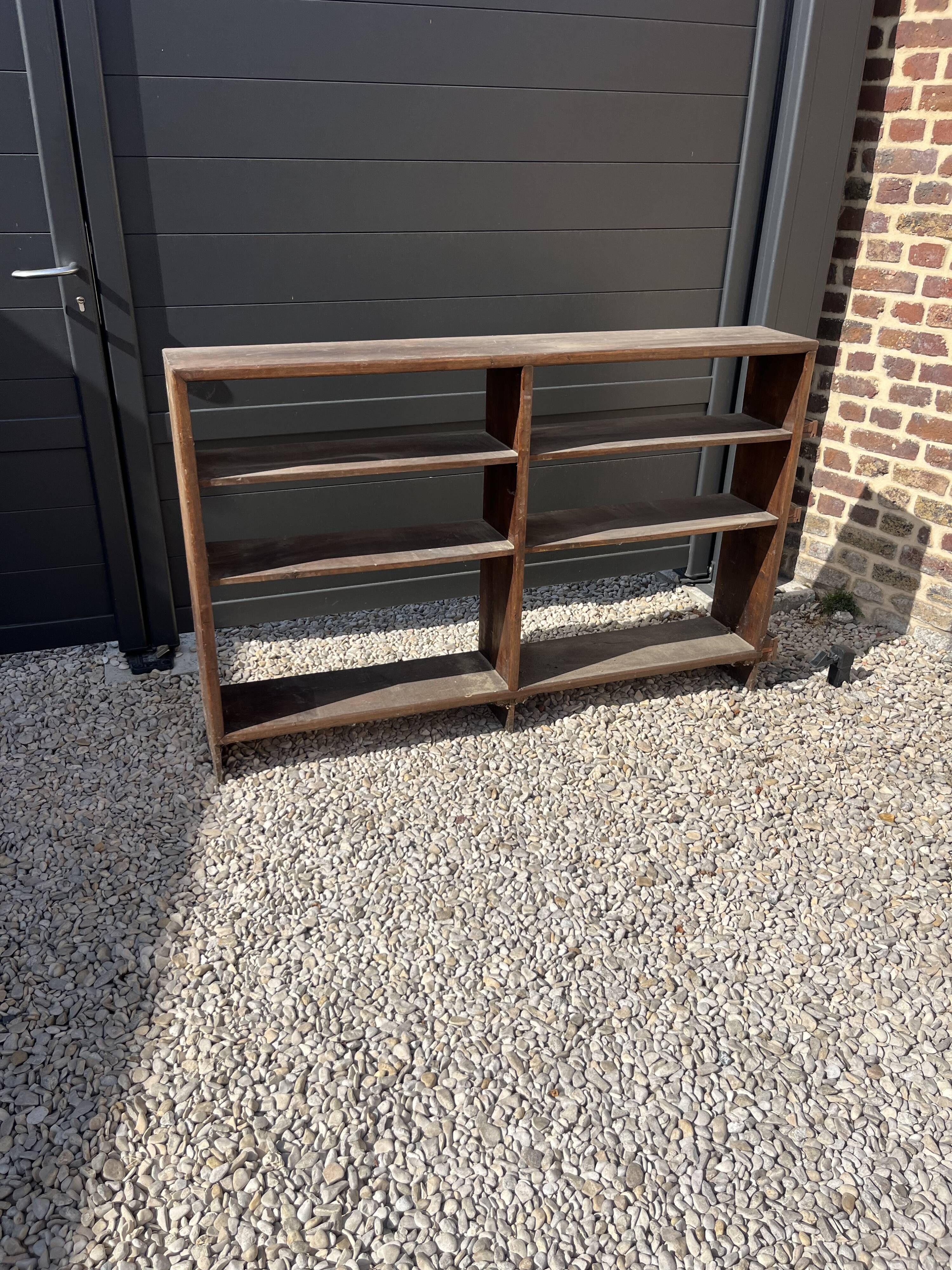 Vintage oak display bookcase