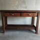Ancien établi 2 tiroirs grand modèle