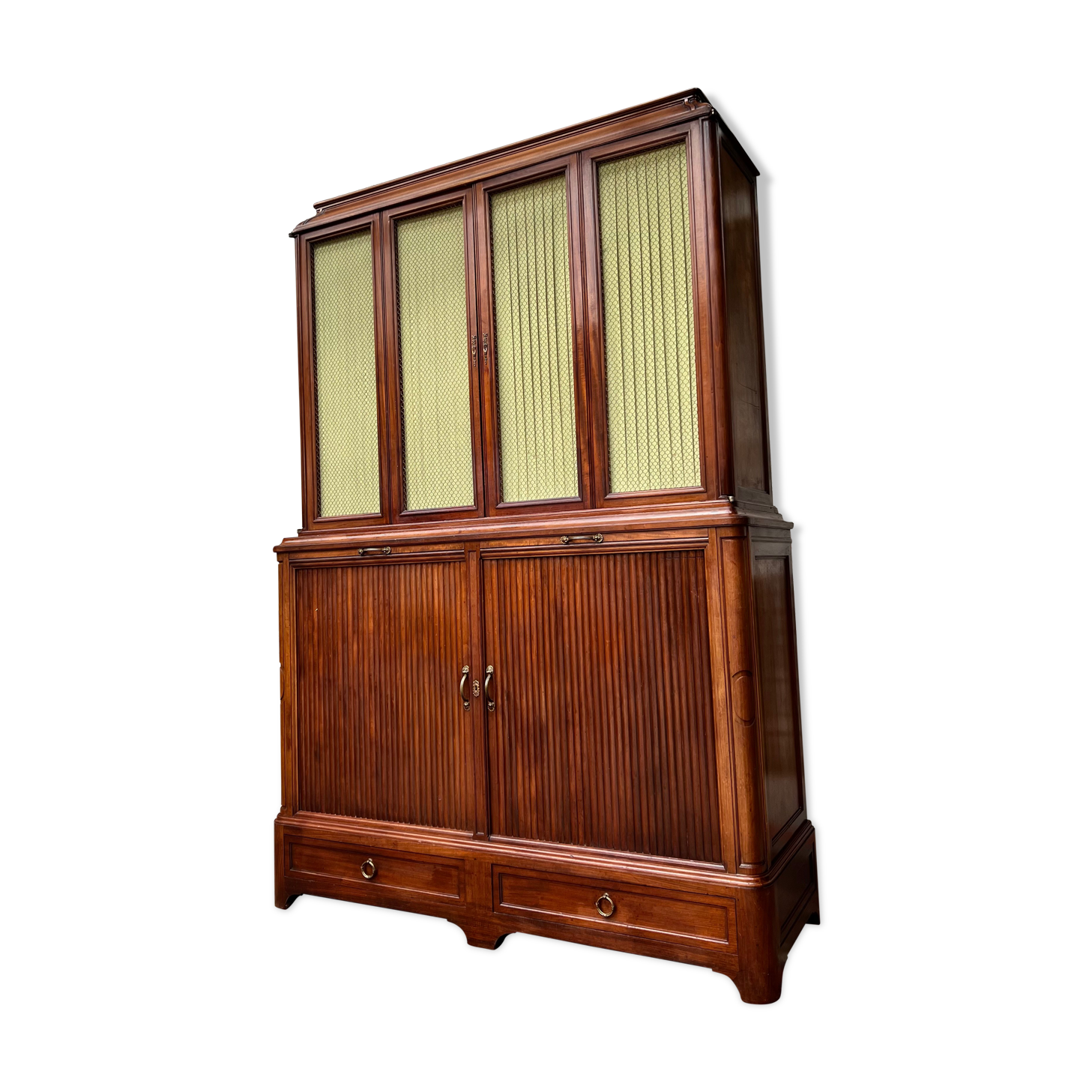 Large mahogany library in Louis XVI style stamped from the Bettenfeld House in Paris.