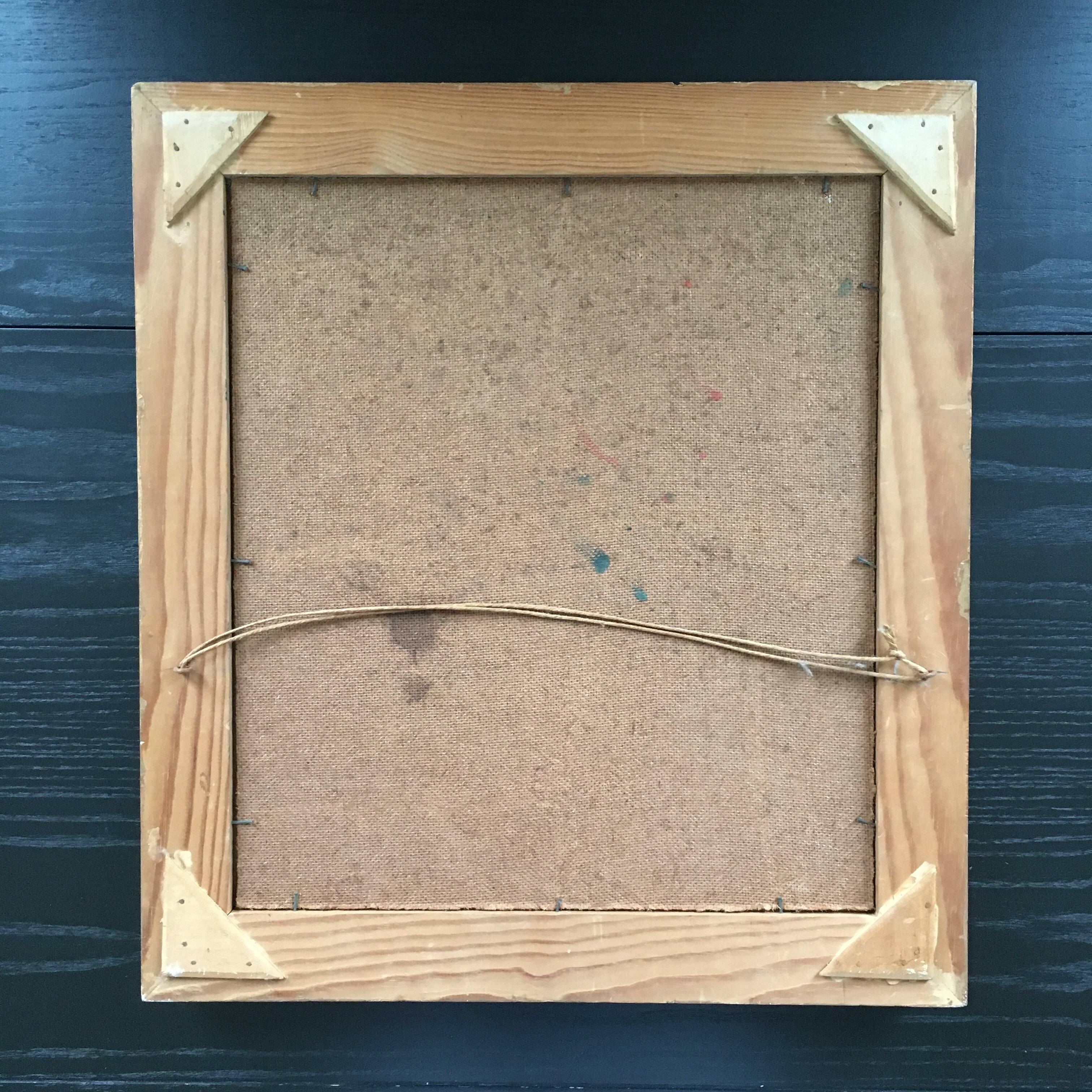 Modernist red flower painting