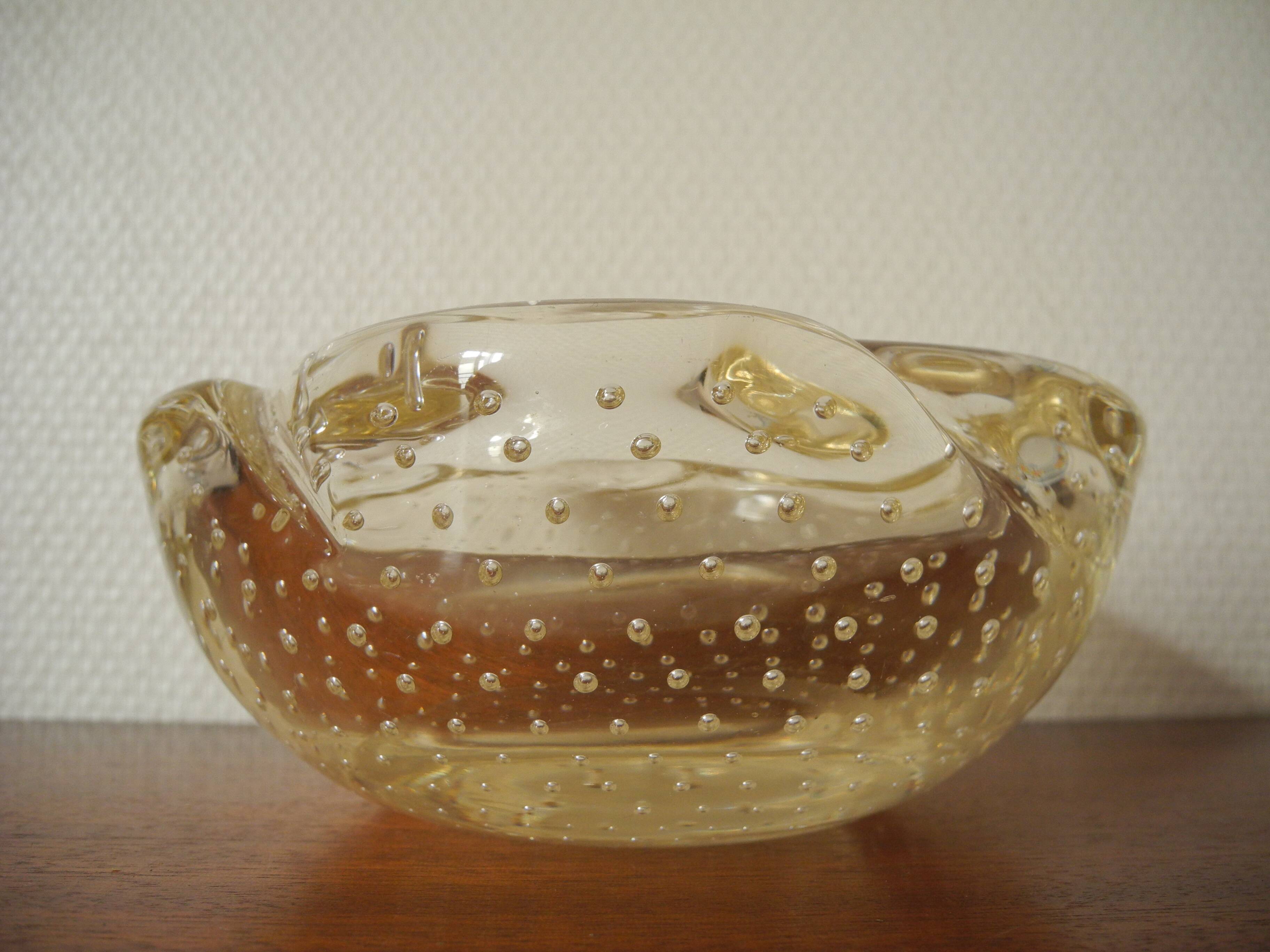 Antique crystal pocket daum france vintage deco french crystal cup pin tray