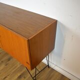 Scandinavian teak and metal row