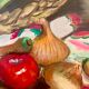 Oil on canvas, Still life "La garbure" signed and countersigned R.CAUMEL 1982