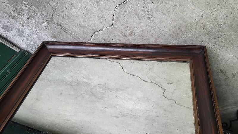 Antique wooden mirror