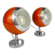 Pair of 70s orange Eyeball wall lights