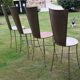 Set of 4 metal chairs, 20th century