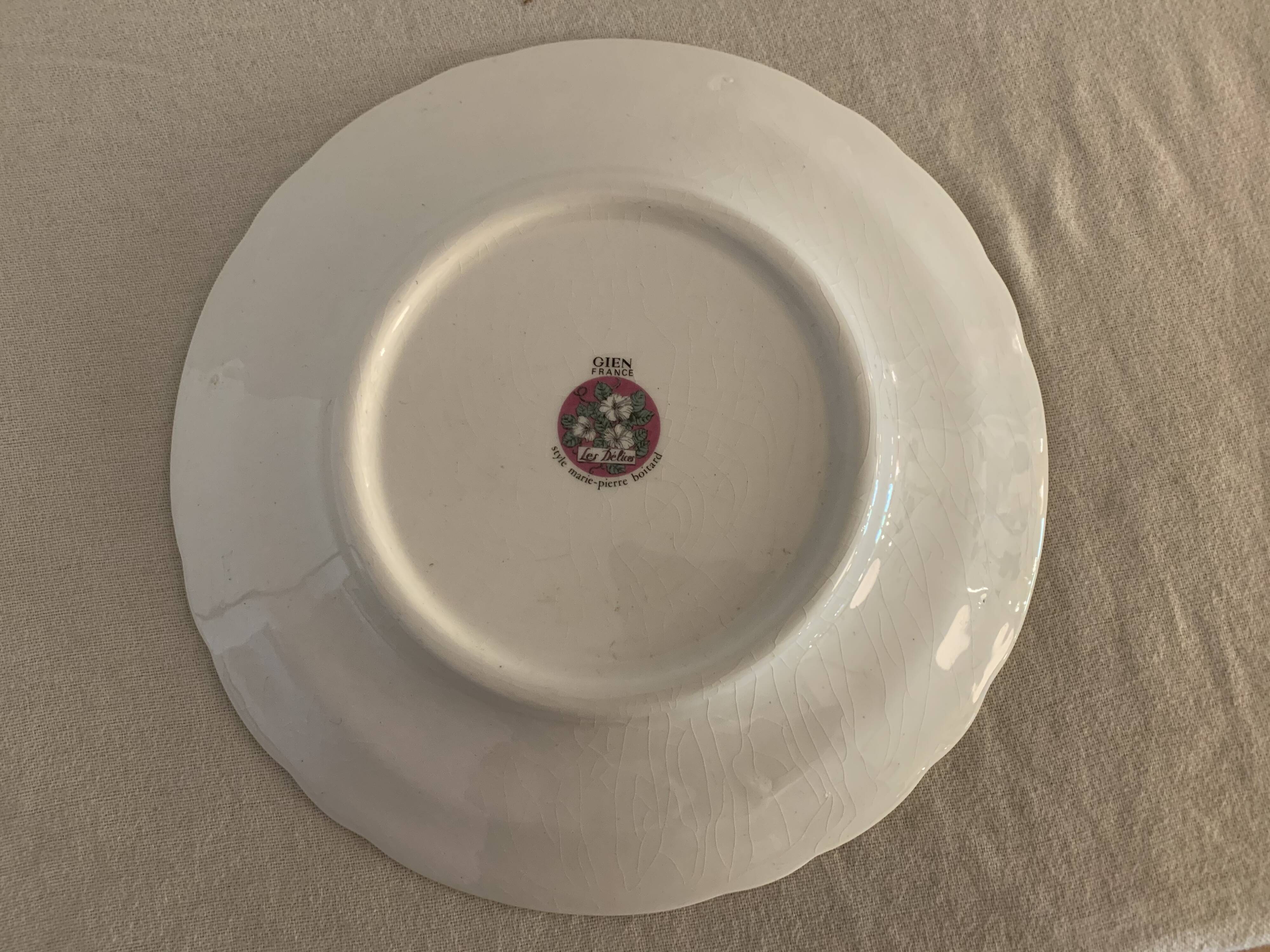 6 gien Marie-Pierre Boitard's Delights dessert plates