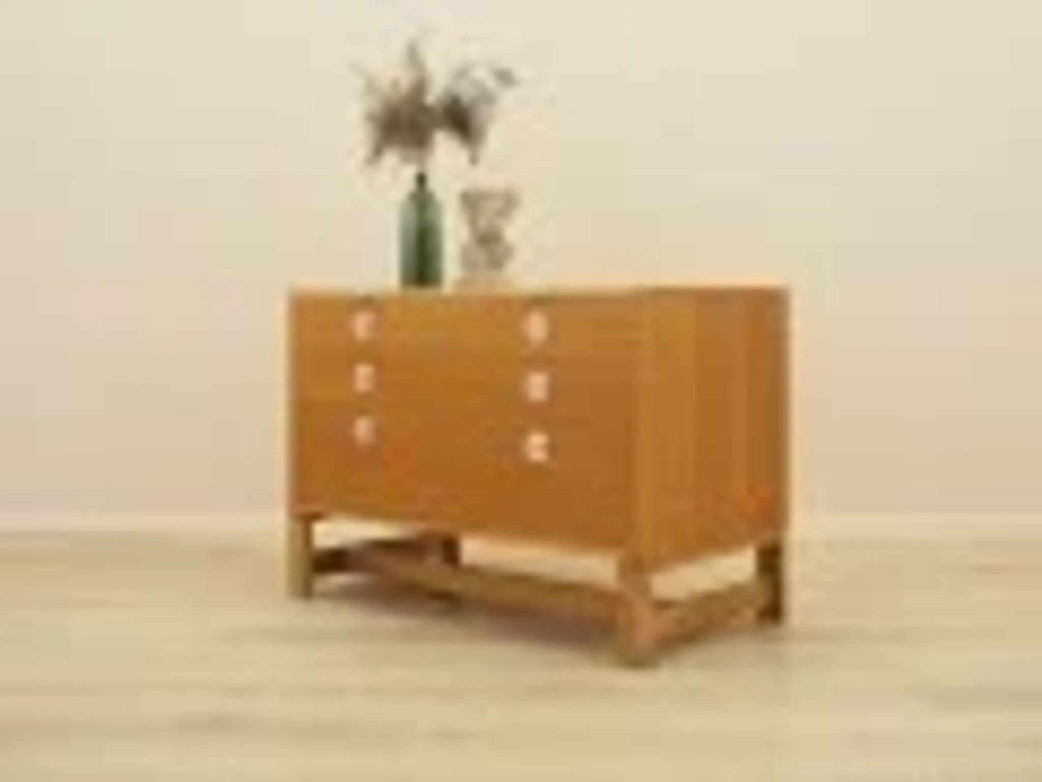 Danish oak and ash veneered chest of drawers with extendable top, 1970s
