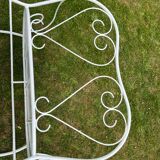 French wrought iron garden bench