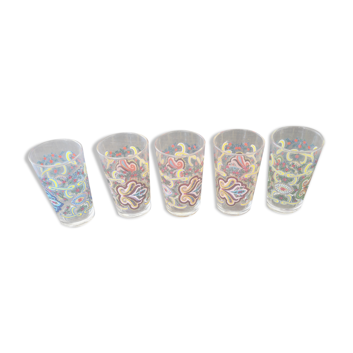 5 tea glasses ancie'