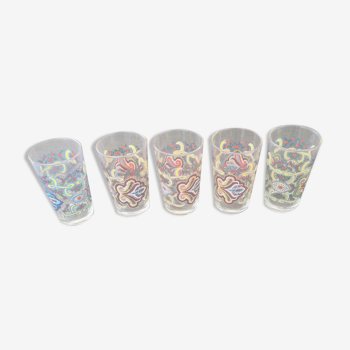 5 tea glasses ancie'