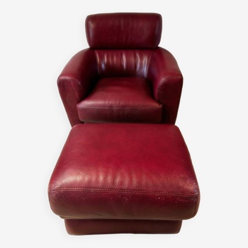Roche Bobois armchair and pouf