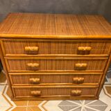 Chest of drawers rattan bamboo