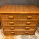 Commode tiroirs rotin bambou