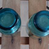 Small blue and gold liquor glass