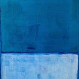 Tableau Bleu Abstrait