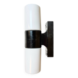 Industrial Brown Bakelite Wall Light with Milk Glass, 1960s