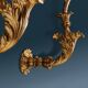 Paire de supports de lanternes baroques anciens en bois doré, Italie, XVIII Century
