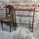 1900s bamboo style wooden towel rack