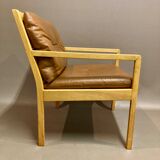 Scandinavian design leather armchair "Bernt Petersen" 1960