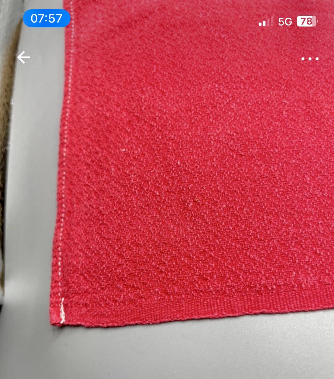 Lot 7 serviettes de table vintage coton