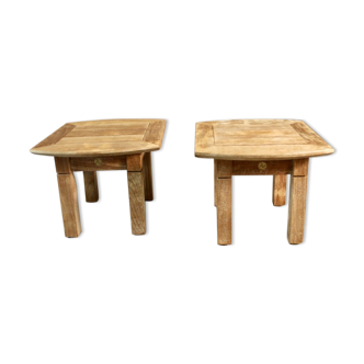 Pair of Roland Vlaemynck teak coffee tables