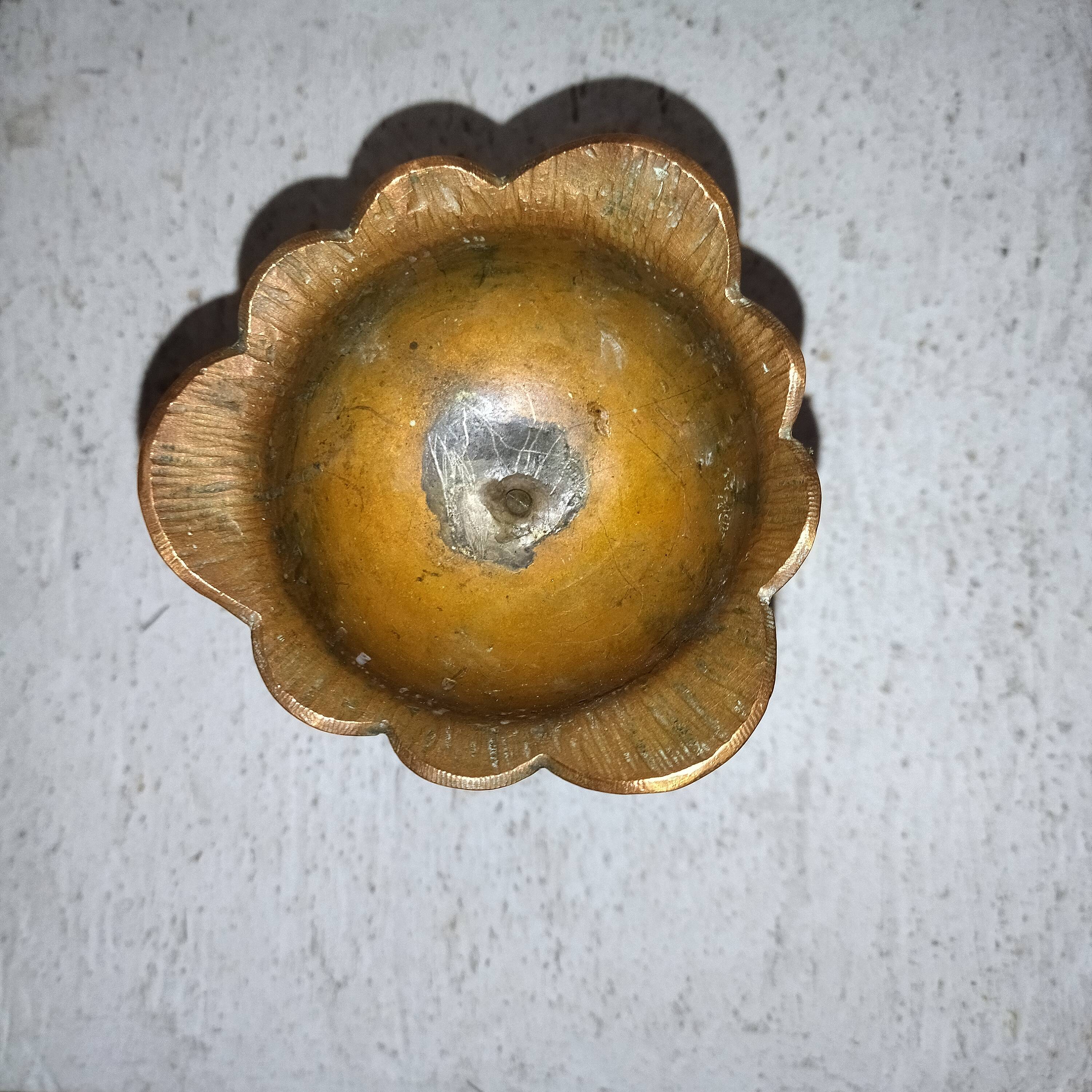 Candle holder pick copper candle brutalist folk art