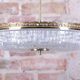 Mid-Century Chandelier in Glass and Brass attributed to Kamenický Šenov, Czech, 1960s