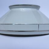 Salad bowl Art Deco porcelain silver net