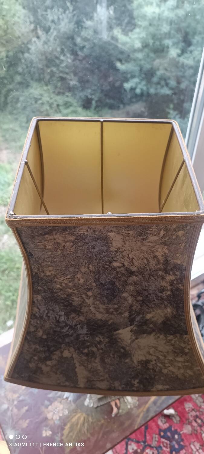 Bronze and marble pineapple lamp, vintage 1960s/70s.