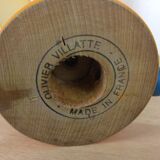 Lamp Olivier Villatte orange wood, 80s